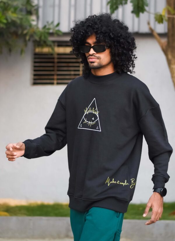 Black Printed Sweatshirt